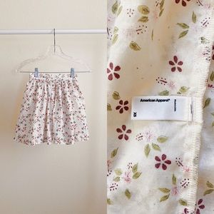 (SOLD) Pink White Floral Flowy Side Zipper Skirt